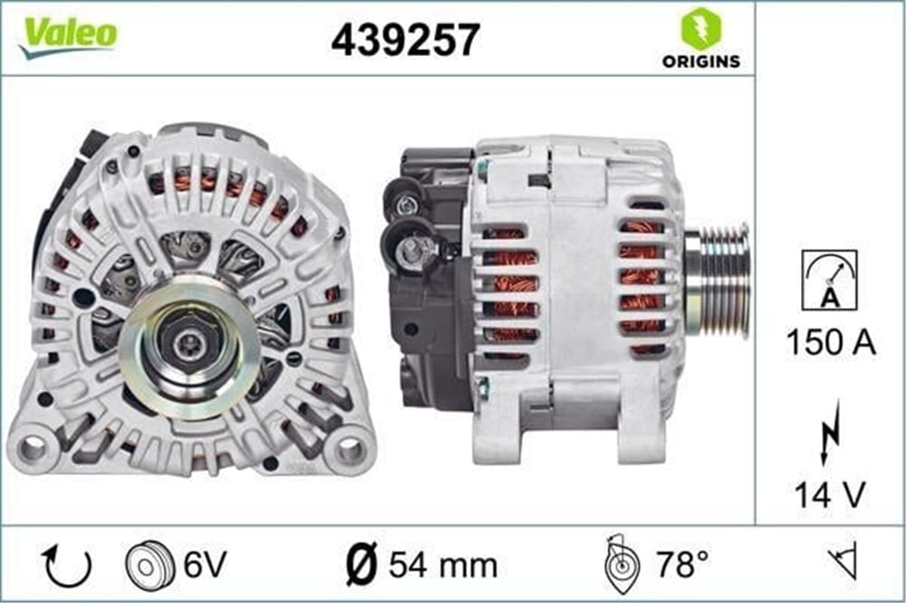 Alternatör 12V 150A – Citroen C5, C8, Berlingo, Jumper vb.