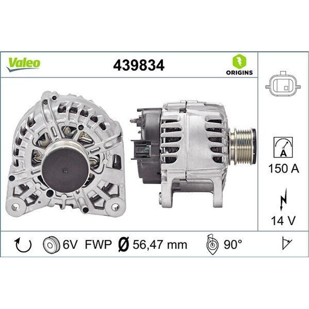 Alternatör 12V 150A Tek Fişli BSS Uçlu – Renault Captur, Clio IV, Kangoo vb.