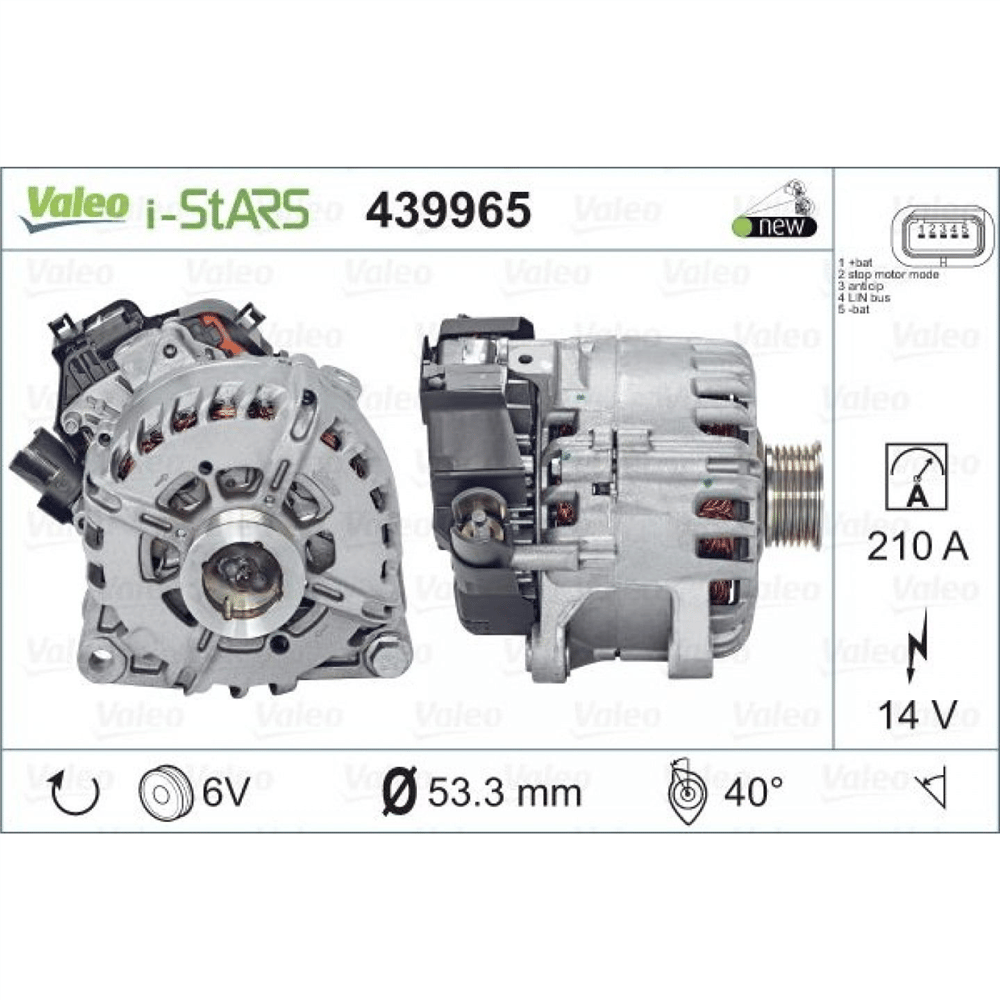 Alternatör 12V 180A – Citroen Berlingo II, DS3, C4 II vb.