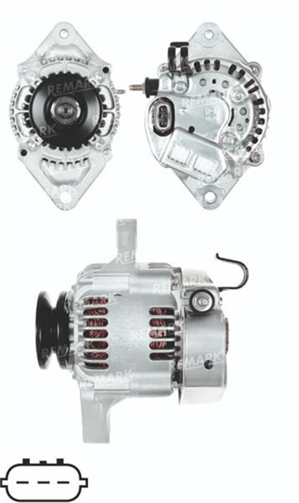 Alternatör 12V 60A Johndeere – Case Kobelco Volvo Giant W-IG-L Uçlu