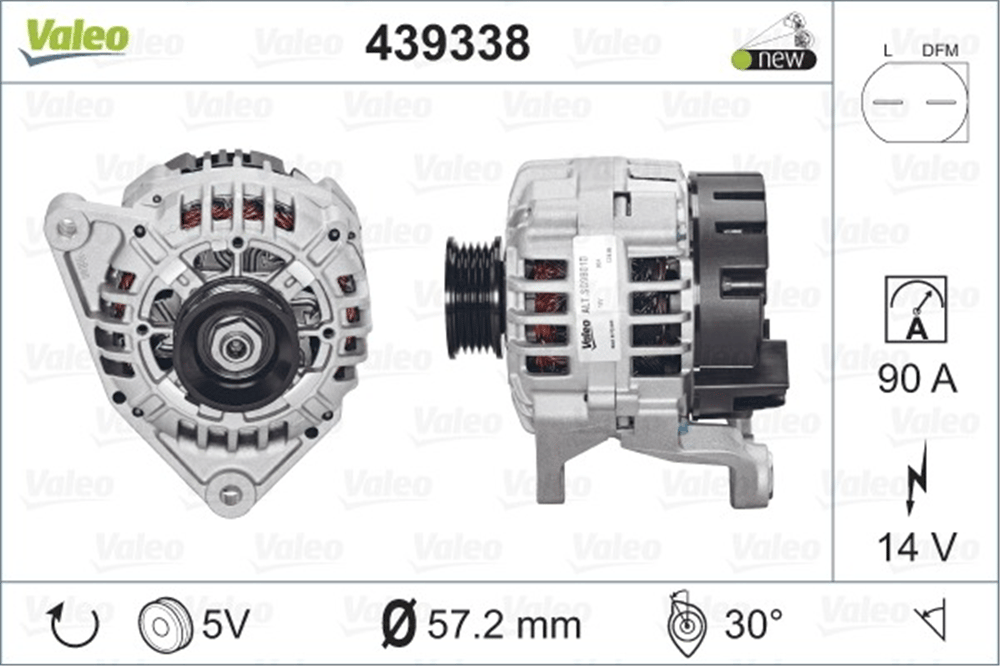 Alternatör 12V 90A – Audi A4, A6, Skoda Superb vb.