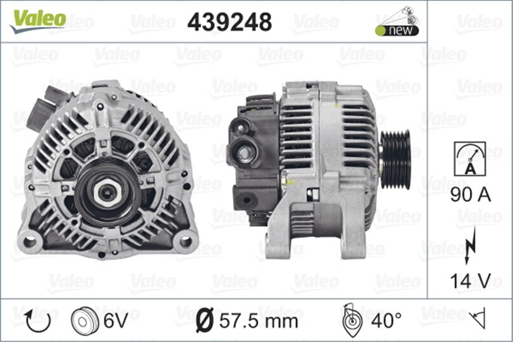 Alternatör 12V 90A – Citroen Berlingo Xsara Jumper Xantia Fiat Ducato, Scudo, Ulysse 16V, Lancia, Peugeot 206, 306/307, 406, Boxer Expert Partner 1.9 D