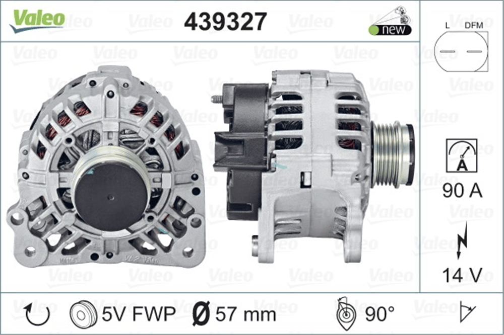 Alternatör 12V 90A DI – Audi A4, A6, Volkswagen Passat