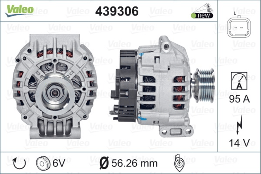 Alternatör 12V 98A 16 L-DFM Uçlu – Renault Megane II, Laguna 1998+