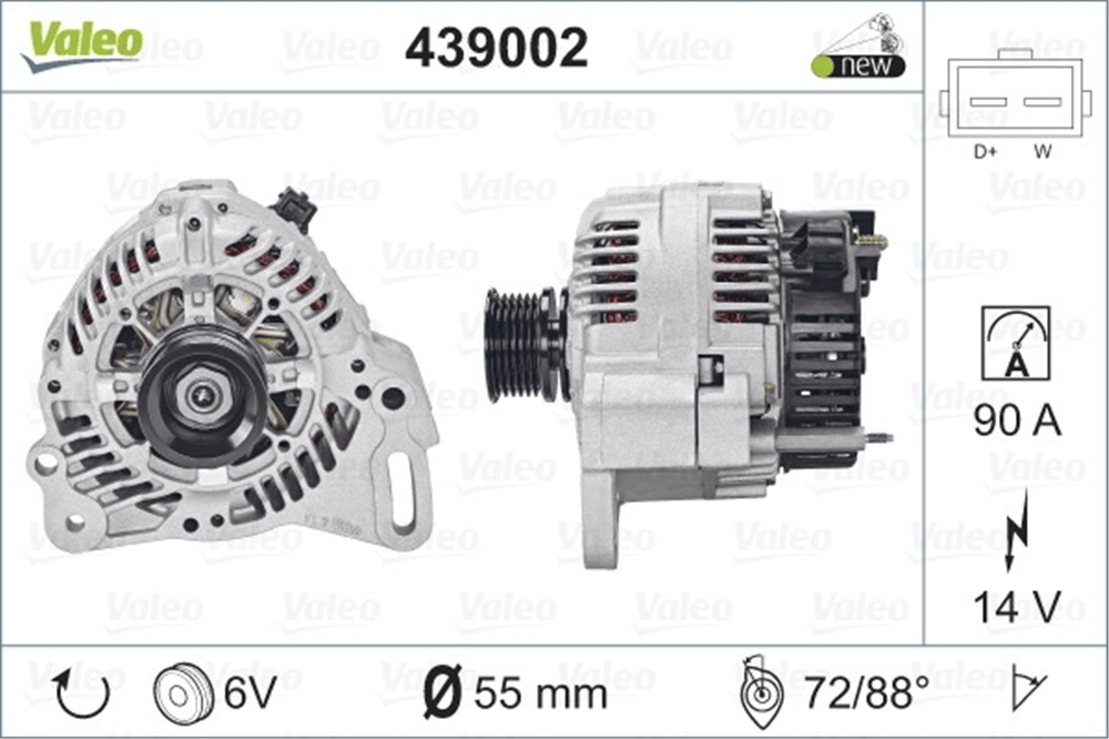 Alternatör 12V 98A – Volkswagen Caddy II, Caravelle IV, Vento vb.