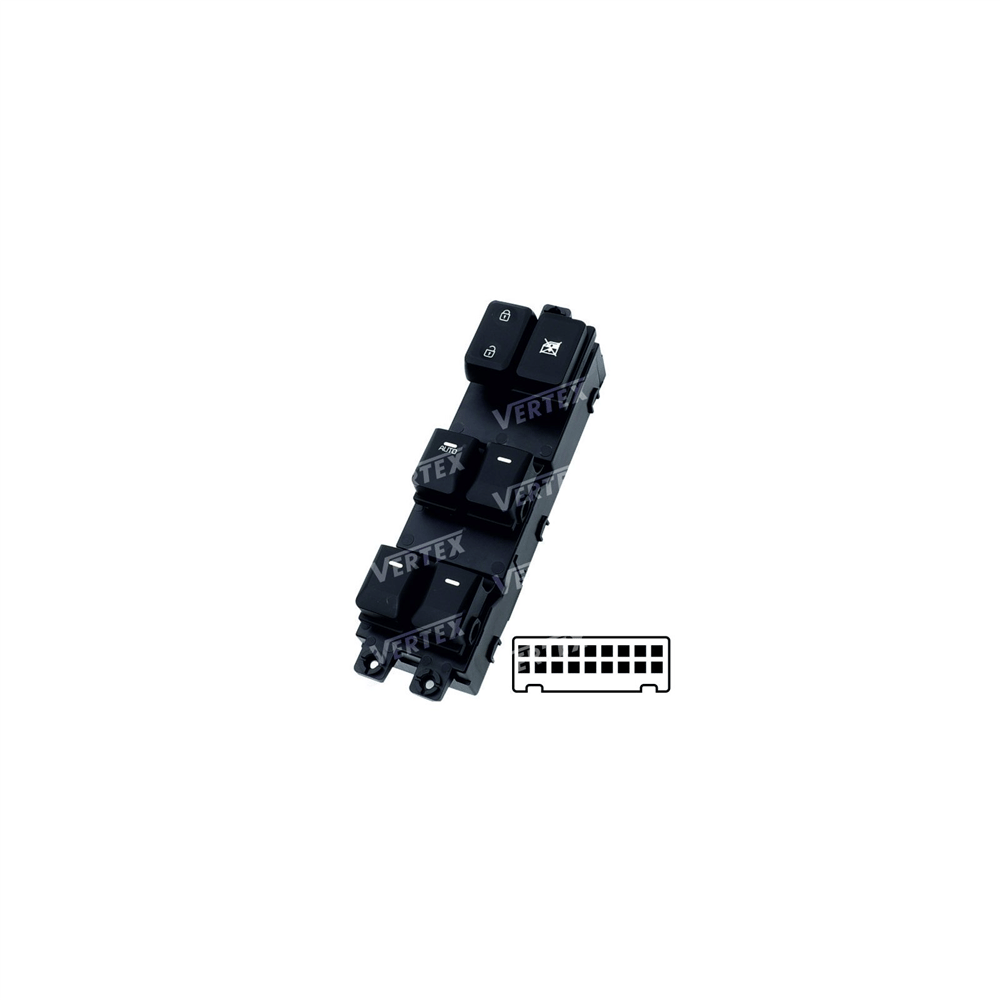 Anahtar Düğme Sol 4 Cam 2011-2016 18 Pin – Kia Picanto