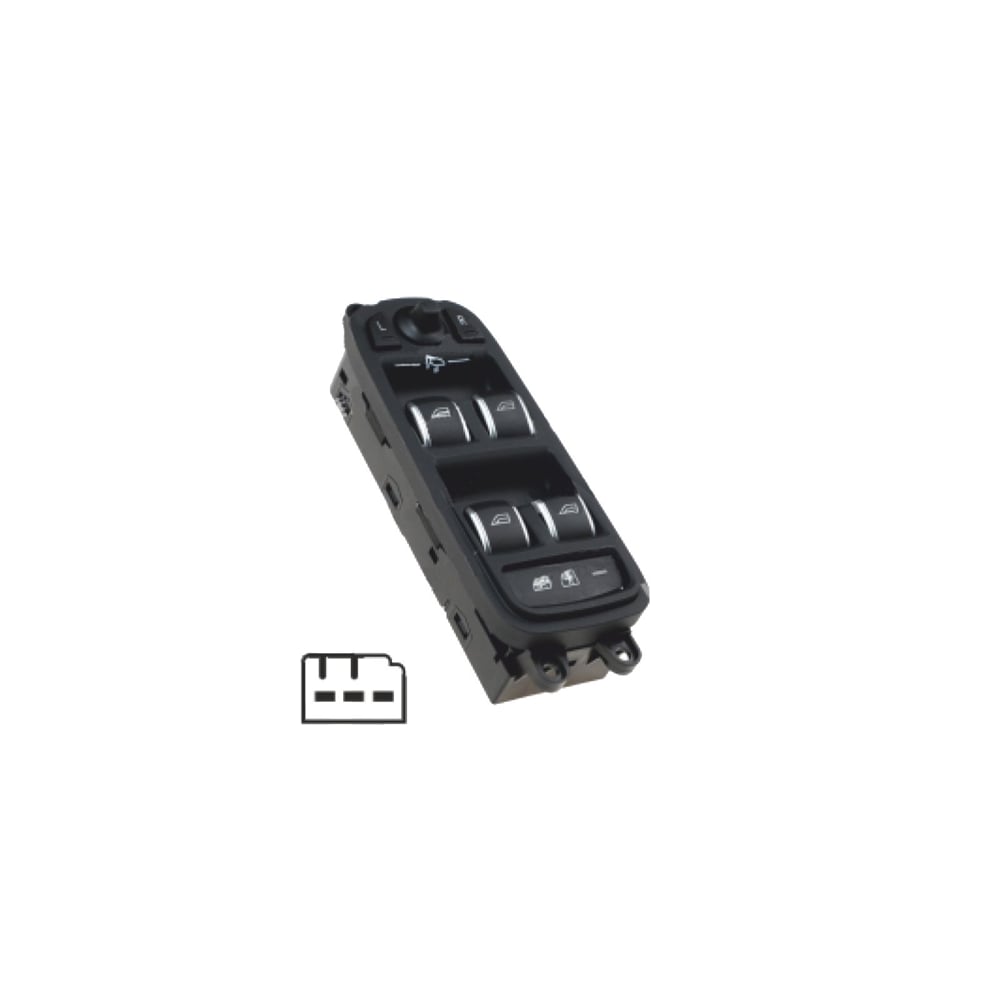Cam Kaldırma Düğmesi Anahtarı Sol Taraf Krom 3 Pin – Volvo XC60, S60