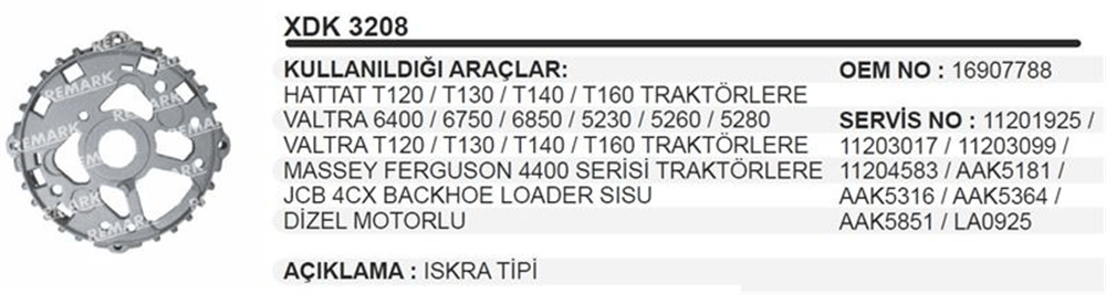 Diyot Taraf Kapağı Iskra – JCB Hattat Valtra
