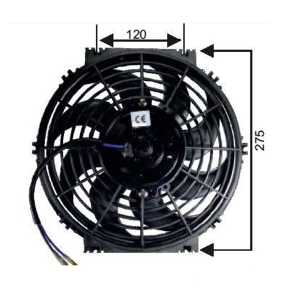 Fan Motoru 12V Üniversal Pervaneli 10 Inch Ters