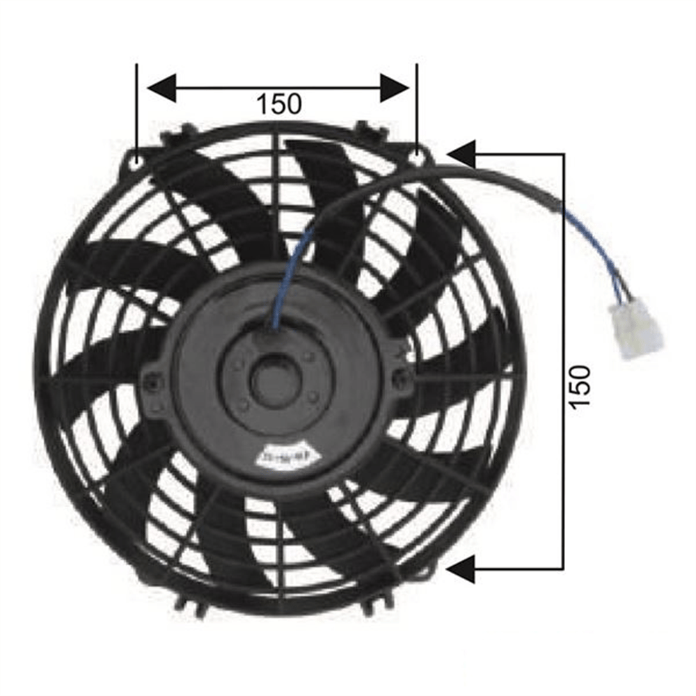 Fan Motoru 12V Üniversal Pervaneli 7 Inch 190MM