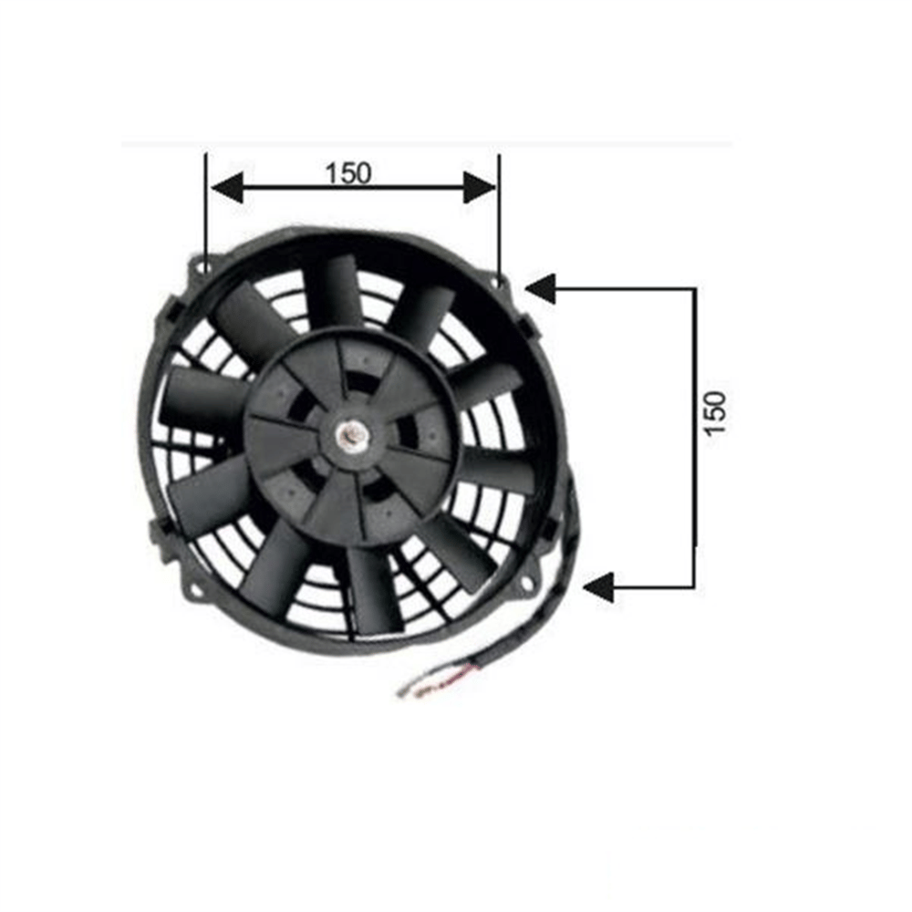Fan Motoru 12V Üniversal Pervaneli 7INCH 190MM