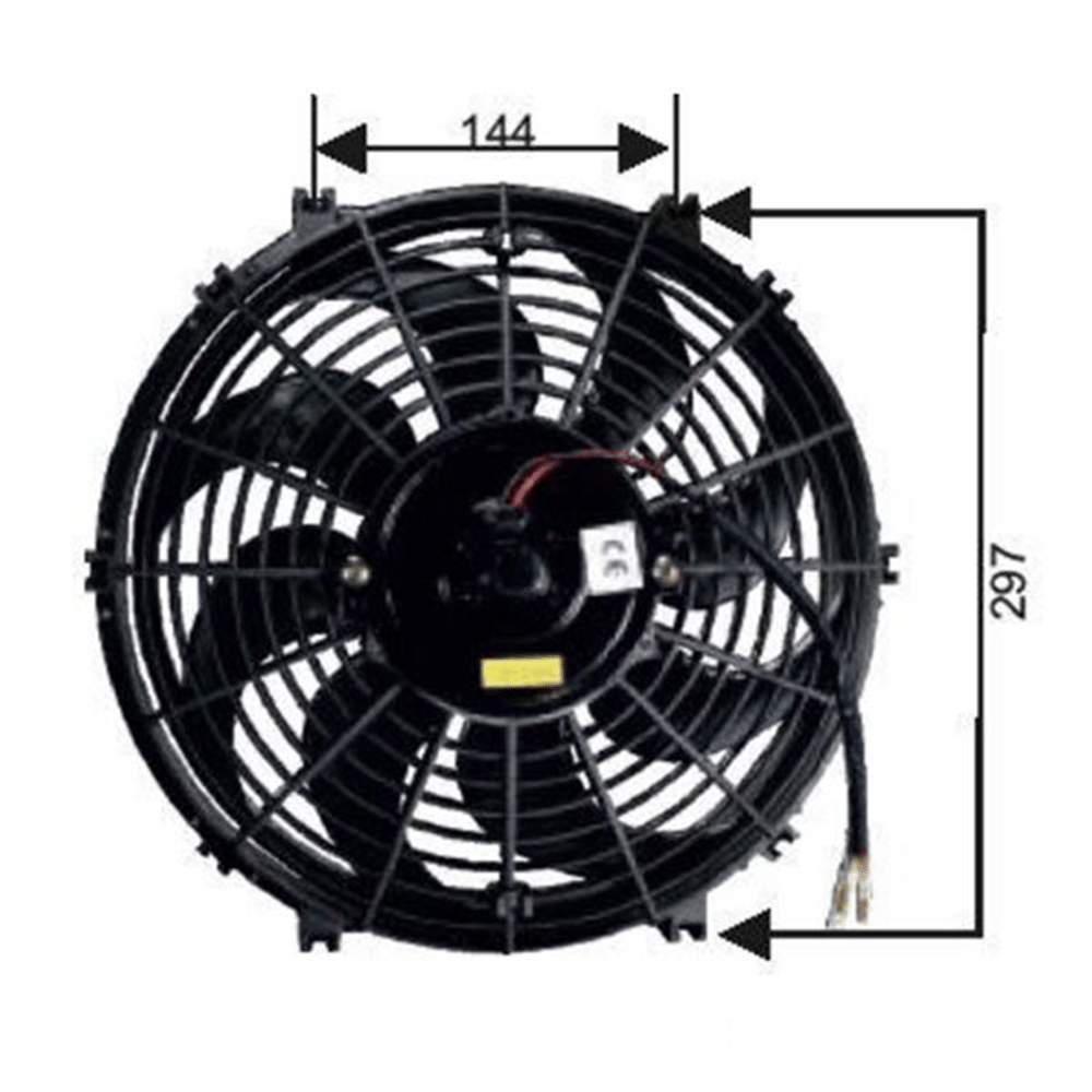 Fan Motoru 24V Üniversal Helix Pervaneli 11 Inch