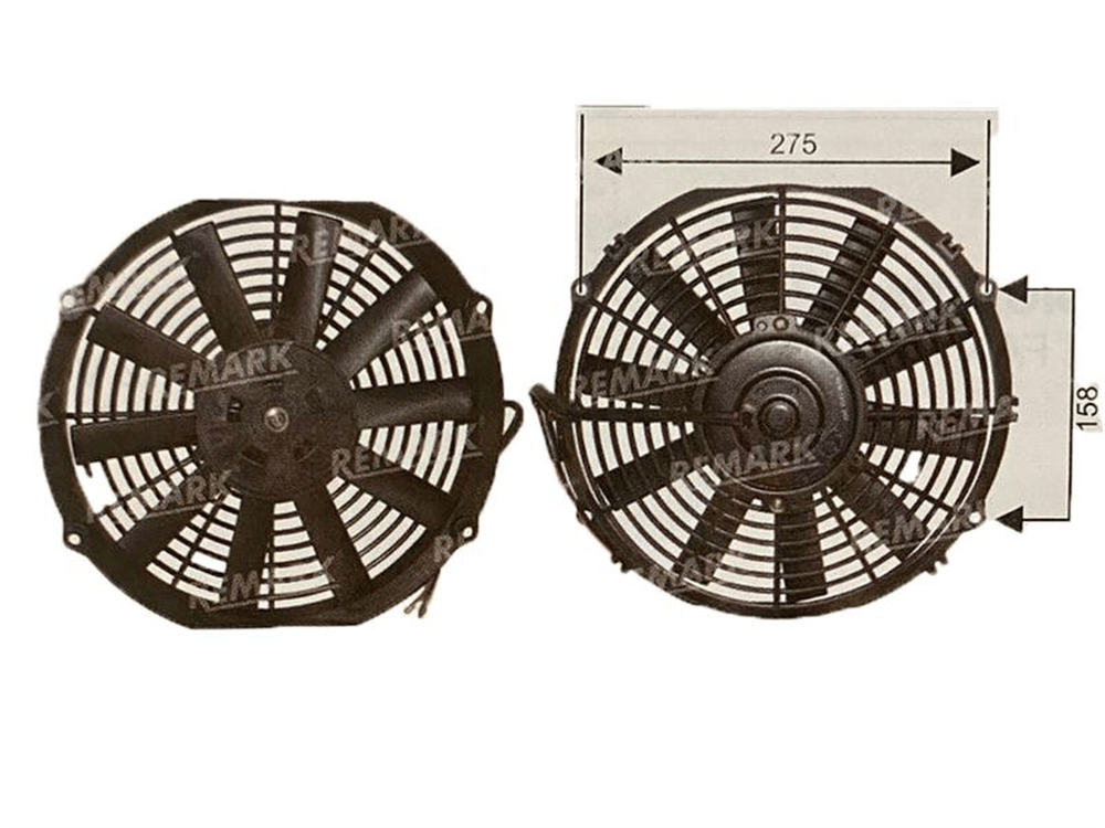 Fan Motoru 24V Üniversal Pervaneli 12 Inch S Kanat