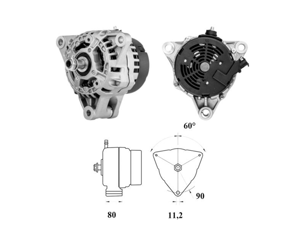 Mahle Alternatör Bosch Tip 24V 55A 5 Fişli S Uç – MAN TGA 2000+