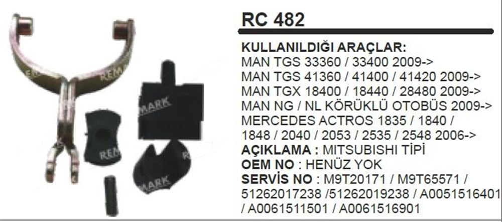 Marş Çatal+ Takoz – Mitsubishi MAN Scania 5,5KW