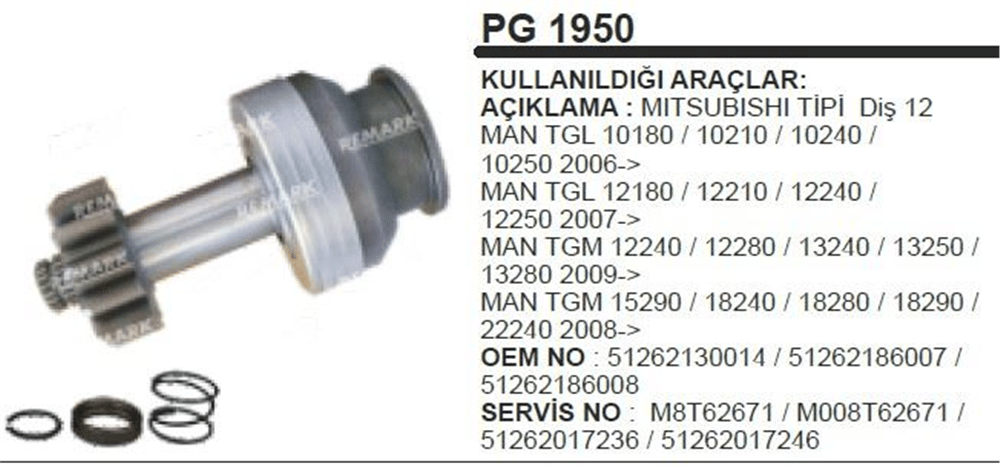 Marş Dişlisi 12T 10180 10220 – MAN TGL, TGM
