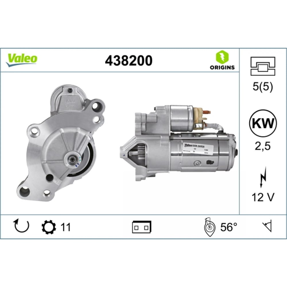 Marş Motoru 12V 11 Diş 2.5KW D8R – Citroen C4, C5, Peugeot 307 vb. (438200)
