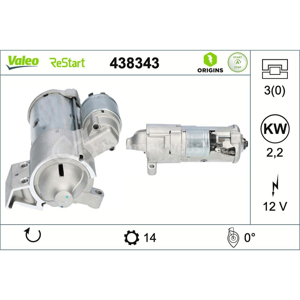 Marş Motoru 12V 14 Diş 2.0KW 520d Dizel 725d Dizel 20d Dizel 25d Dizel – BMW X3, X4
