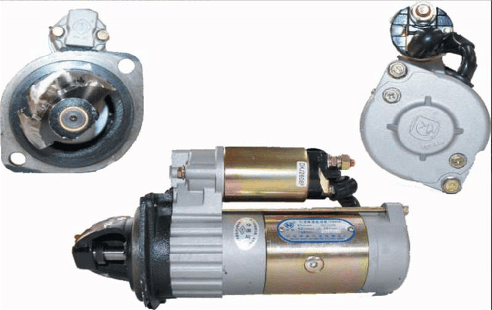 Marş Motoru 24V 11 Diş 5.5KW Laidong LD495Q Motorlu Traktör ve Jeneratör Volant 82 mm Dişli Kafası 39,5 mm Delik Aralığı 120 mm Fırlama 15 mm