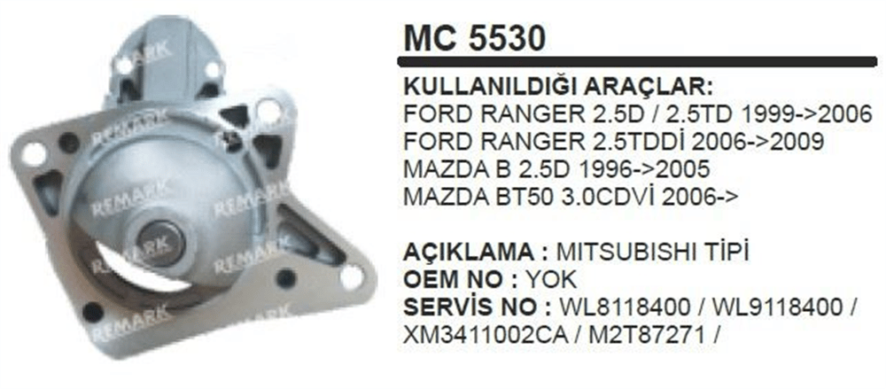Marş Pinyon Kapağı – Ford Ranger