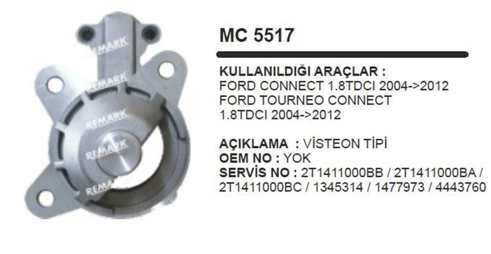 Marş Pinyon Kapağı Visteon – Ford Connect