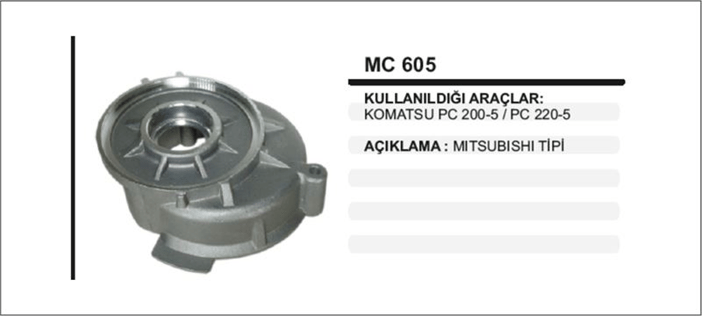 MC 605 – Komatsu PC200-5 PC220-5 Orta Kapak