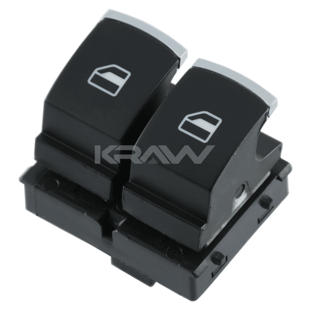 MCAR Cam Açma Düğmesi Sol Krom Çiftli 4 Pin – Volkswagen Golf V, Polo, Jetta, Caddy vb.