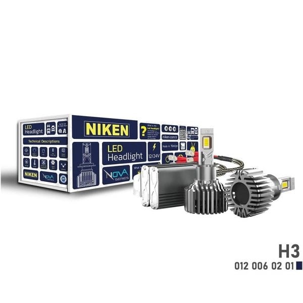NIKEN Nova Serisi 90W 24000 Lümen H3 Led Xenon Far Ampulü 12-24V