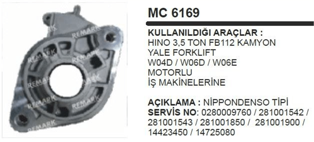 Pinyon Kapağı Denso Hino 3,5 Ton FB112 W04E
