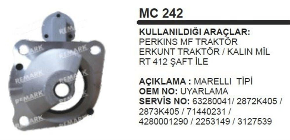 Pinyon Kapağı Marelli – Perkins MF Erkurt Kalın Mil