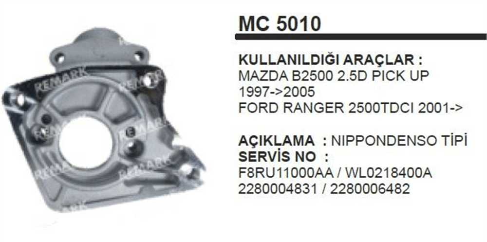 Pinyon Kapağı – Mazda B2500 Ym.pikap Ford Ranger