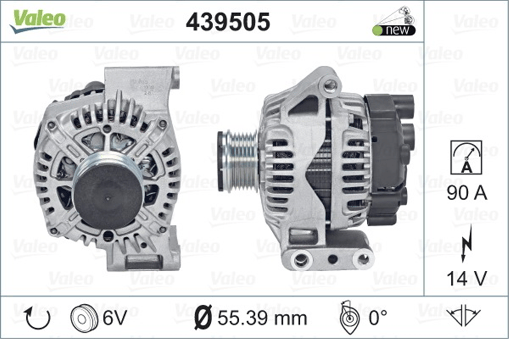 Valeo Alternatör 12V 105A Benzinli (Alt 888 C) – Fiat Doblo, Fiorino, Siena vb. (439505)