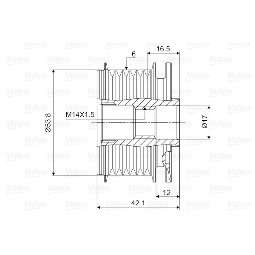 Valeo Kasnak Rulmanlı 6 Kanal – Fiat Doblo, Ford C Max, Focus II, Fusion, Kuga I, Mazda 3 DI, Opel Combo, Volvo C30/C70/S40/V40/V50/V70 (588011)
