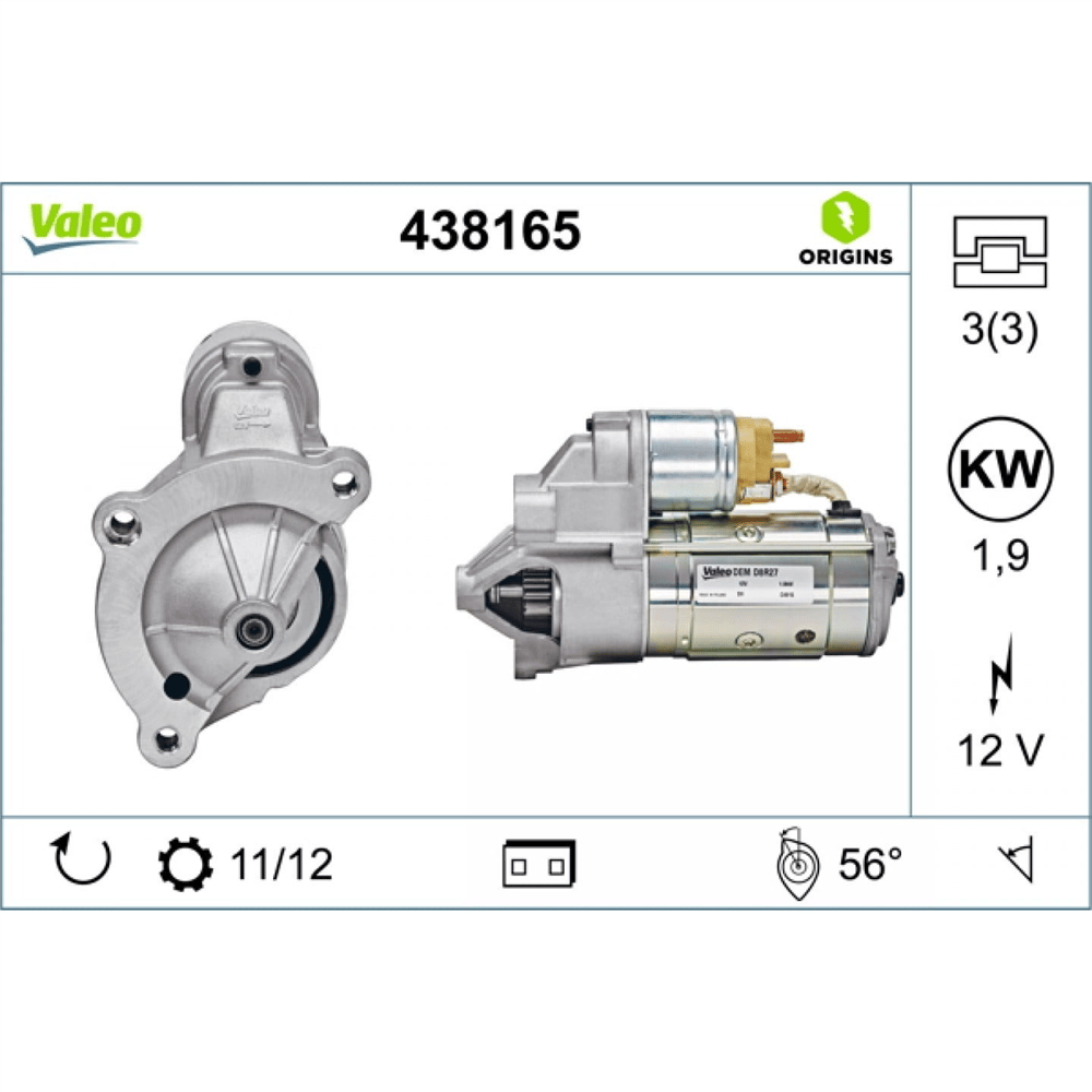 Valeo Marş Motoru 12V 11 Diş 1.9KW 4007 – Peugeot Boxer, 308, Partner vb.