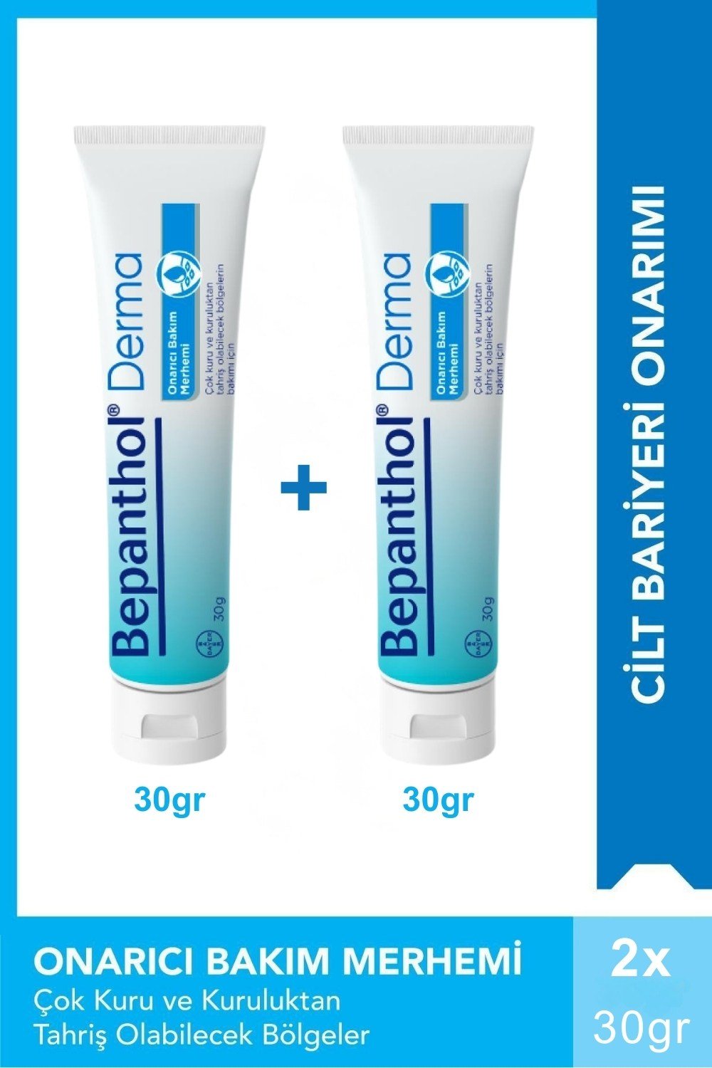 Bepanthol Derma Onarıcı Bakım Merhemi 30 gr x 2 Adet