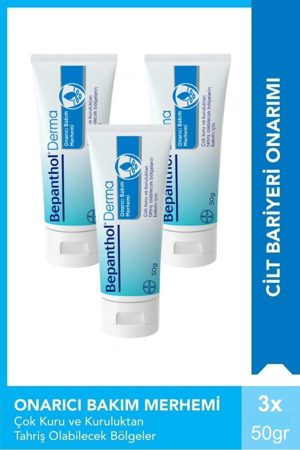 Bepanthol Derma Onarıcı Bakım Merhemi 50 gr x 3 Adet