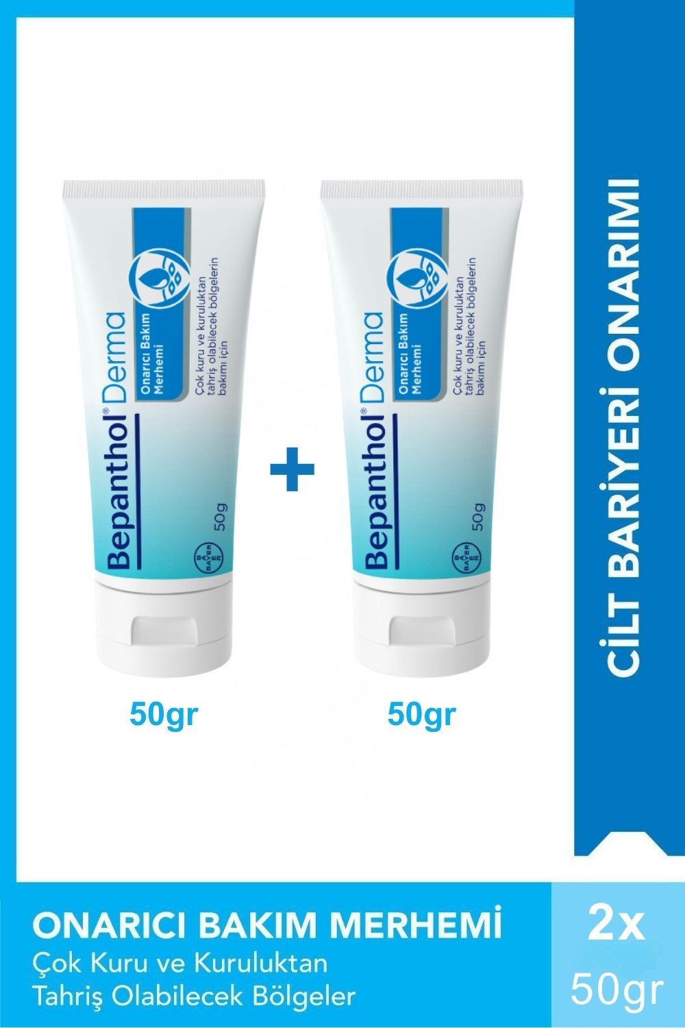 Bepanthol Derma Onarıcı Bakım Merhemi 50 gr x 2 Adet