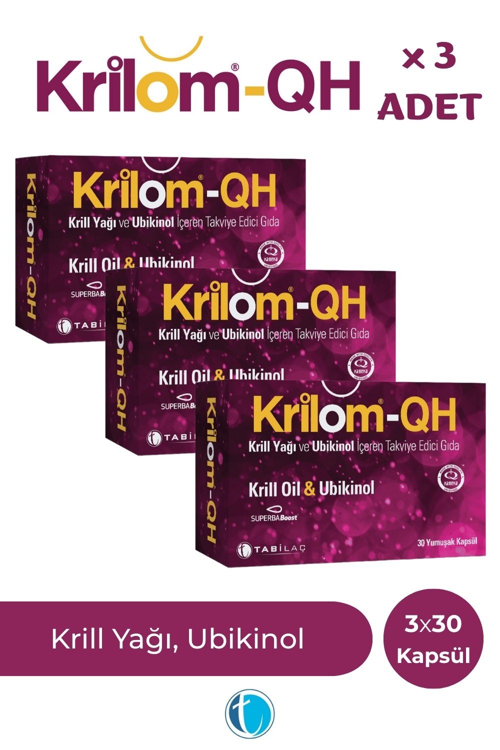Krilom QH 30 Yumuşak Kapsül x 3 Adet
