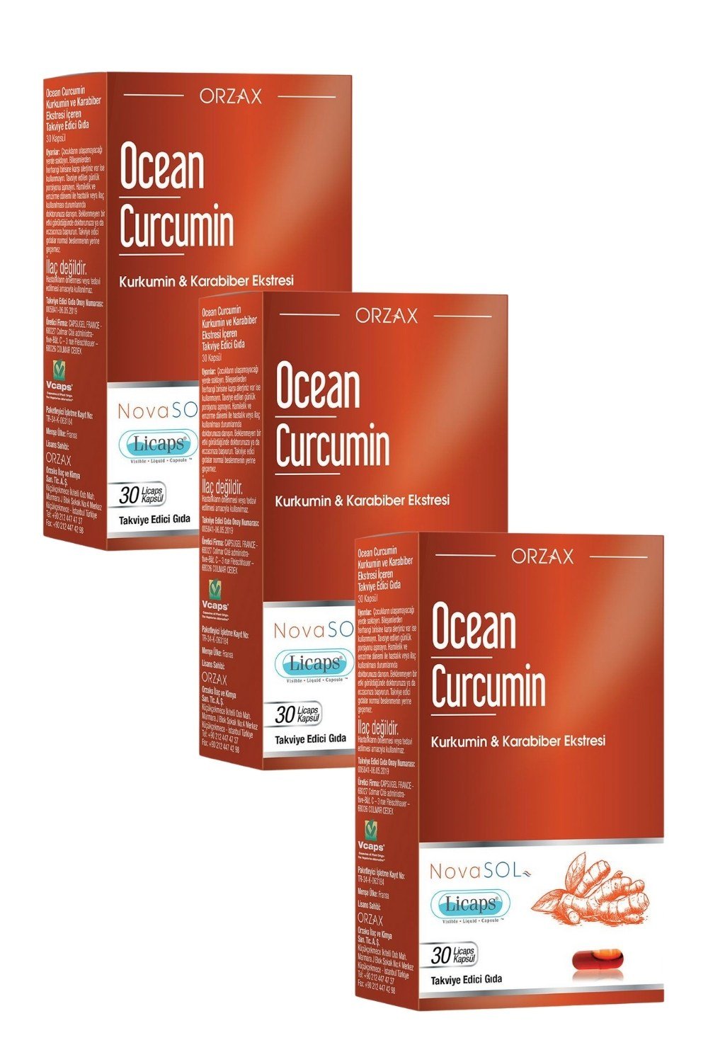 Ocean Curcumin 30 Kapsül x 3 Adet