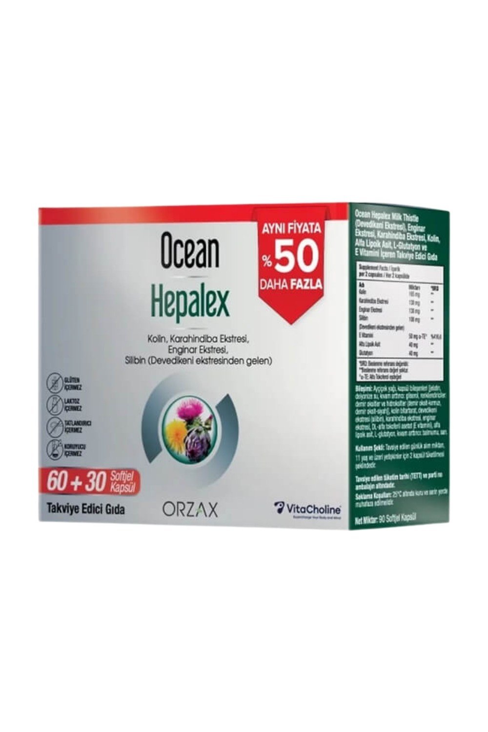 Ocean Hepalex 90 Softjel Kapsül