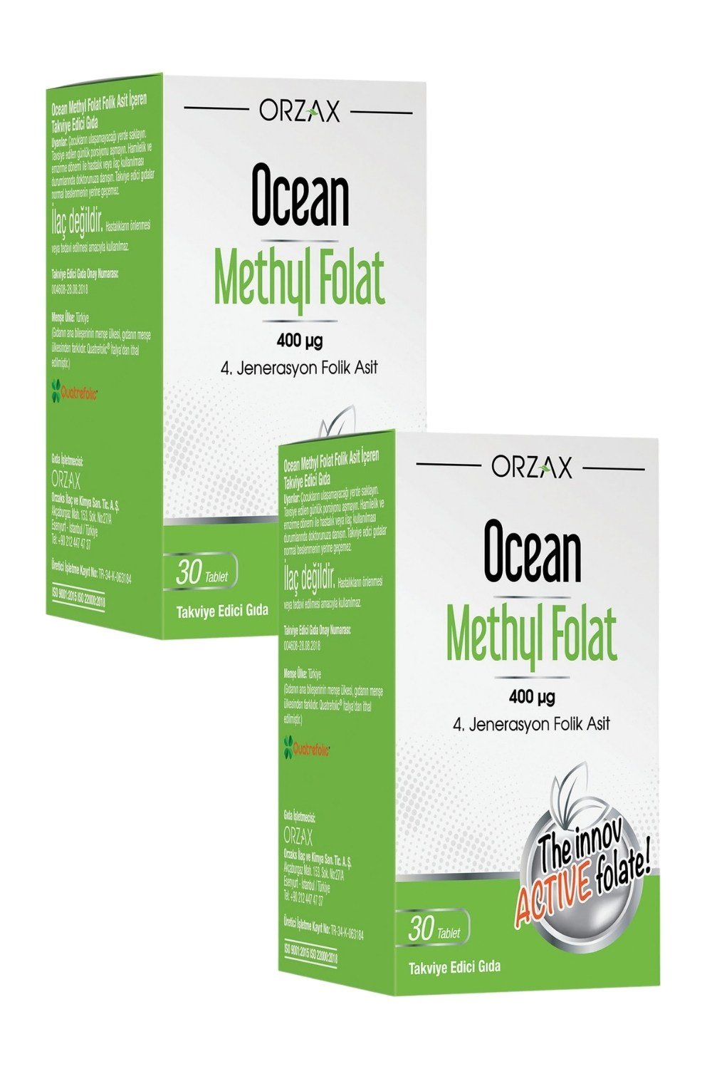 Ocean Methyl Folat 30 Tablet x 2 Adet