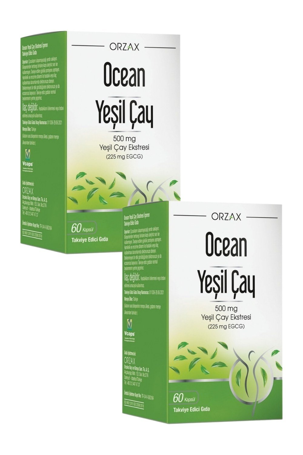 Ocean Yeşil Çay Ekstresi 60 Kapsül x 2 Adet