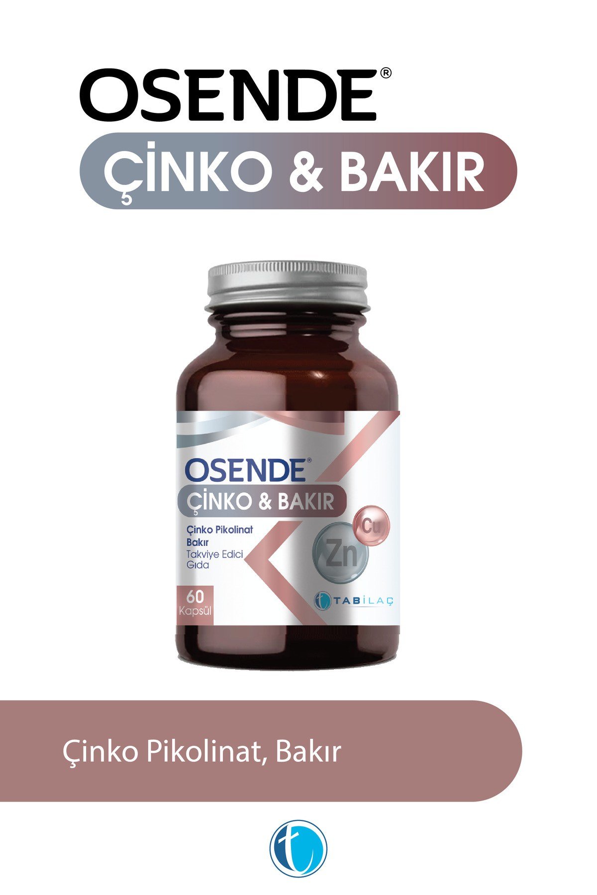Osende Çinko & Bakır 60 Kapsül
