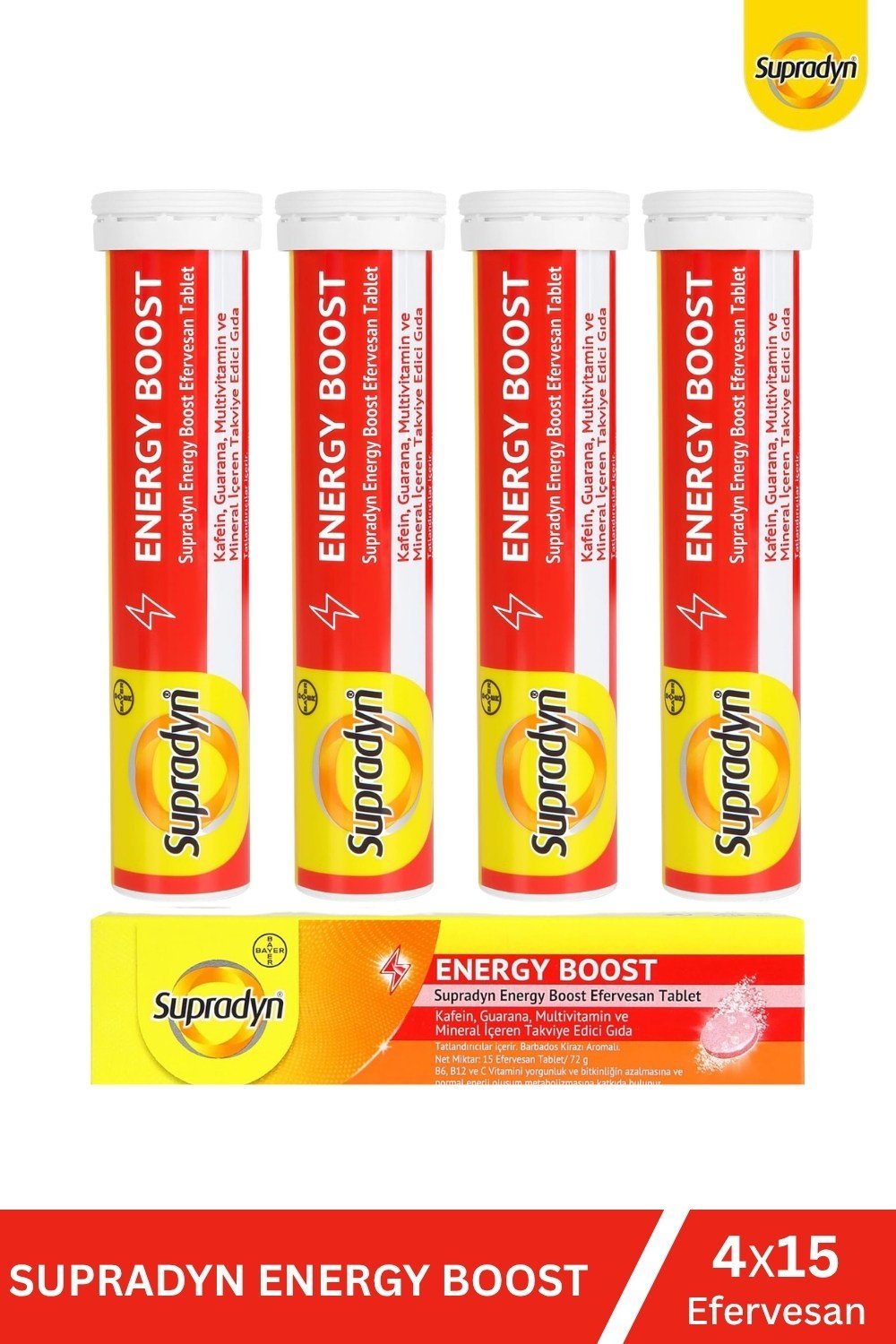 Supradyn Energy Boost 15 Efervesan Tablet x 4 Adet