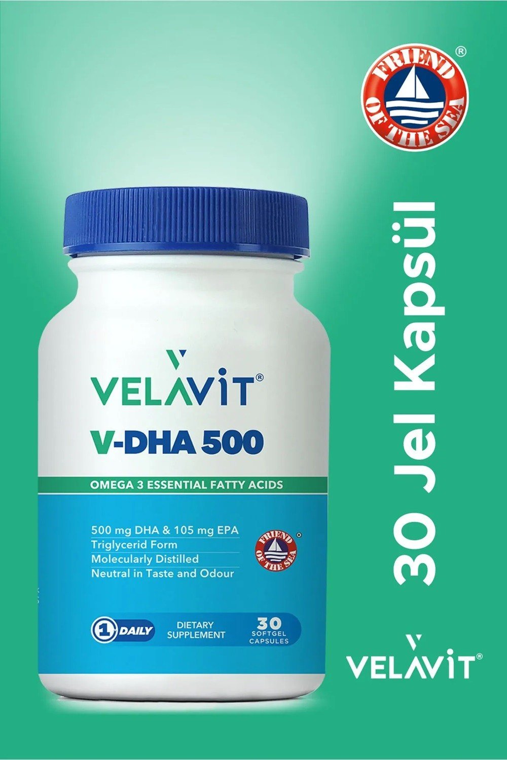 Velavit V-DHA 500 30 Jel Kapsül