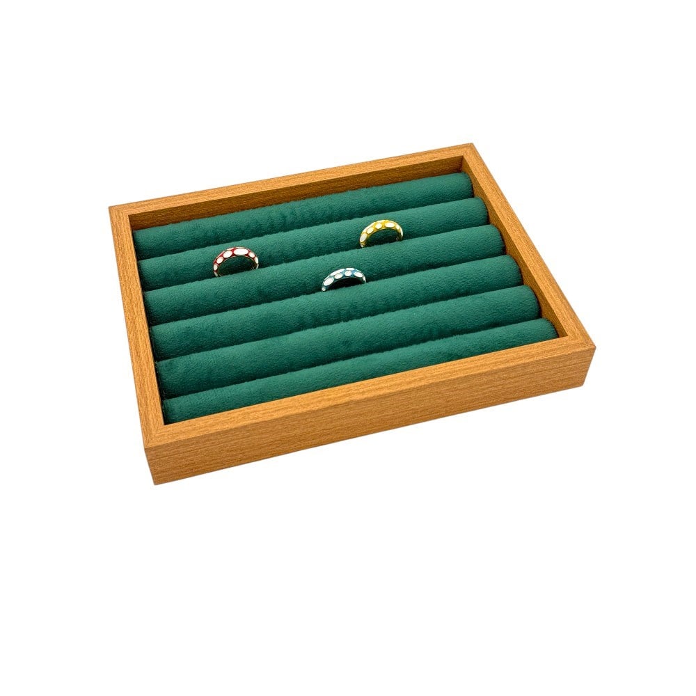 Ahşap Mini Yüzüklük Yeşil (20x15)
