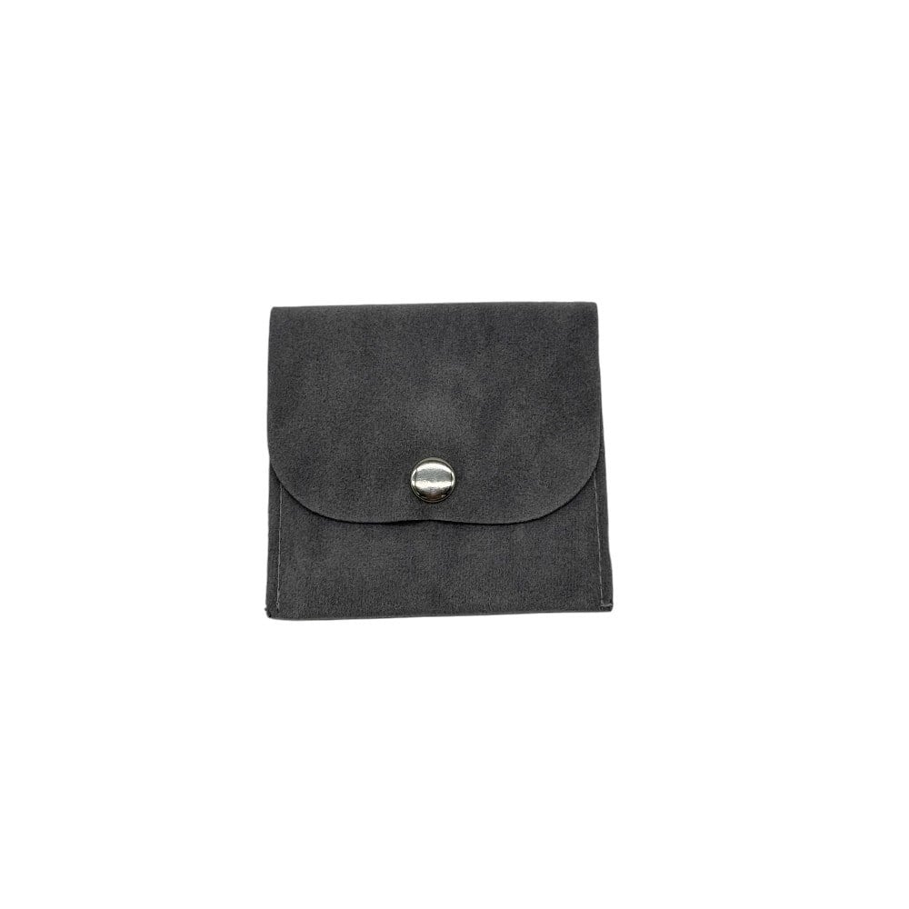 Çıtçıtlı Kadife Kese 7x7 Antrasit