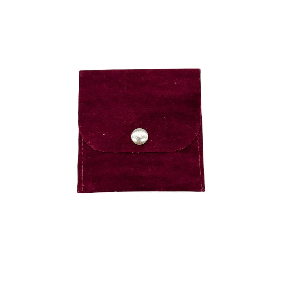 Çıtçıtlı Kadife Kese 7x7 Bordo