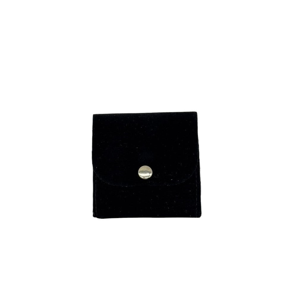 Çıtçıtlı Kadife Kese 7x7 Siyah