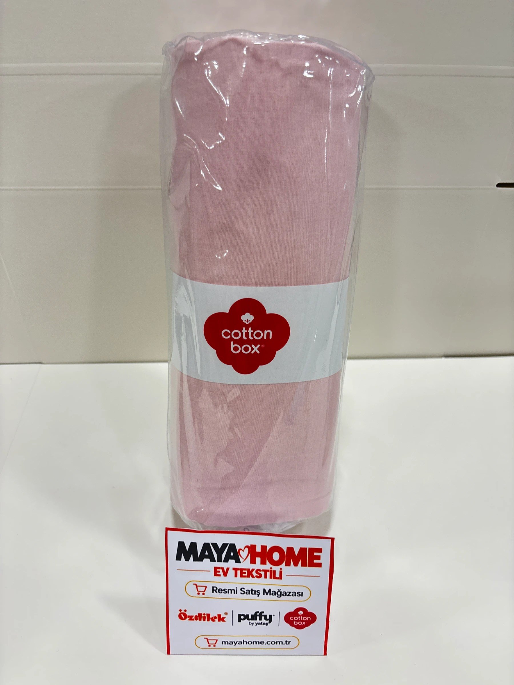 Cotton Box Pembe Çift Kişilik Lastikli Çarşaf Seti 160x200+30